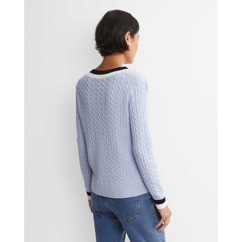 Sportscraft Baby Cable V-Neck Sweater image number 1